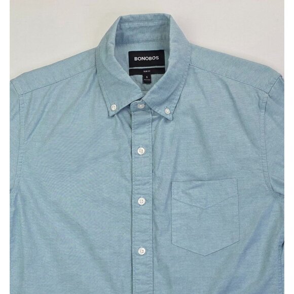 Bonobos Slim Fit Size Small Mens Seafoam Green Button Down Oxford Style Shirt - Picture 8 of 8